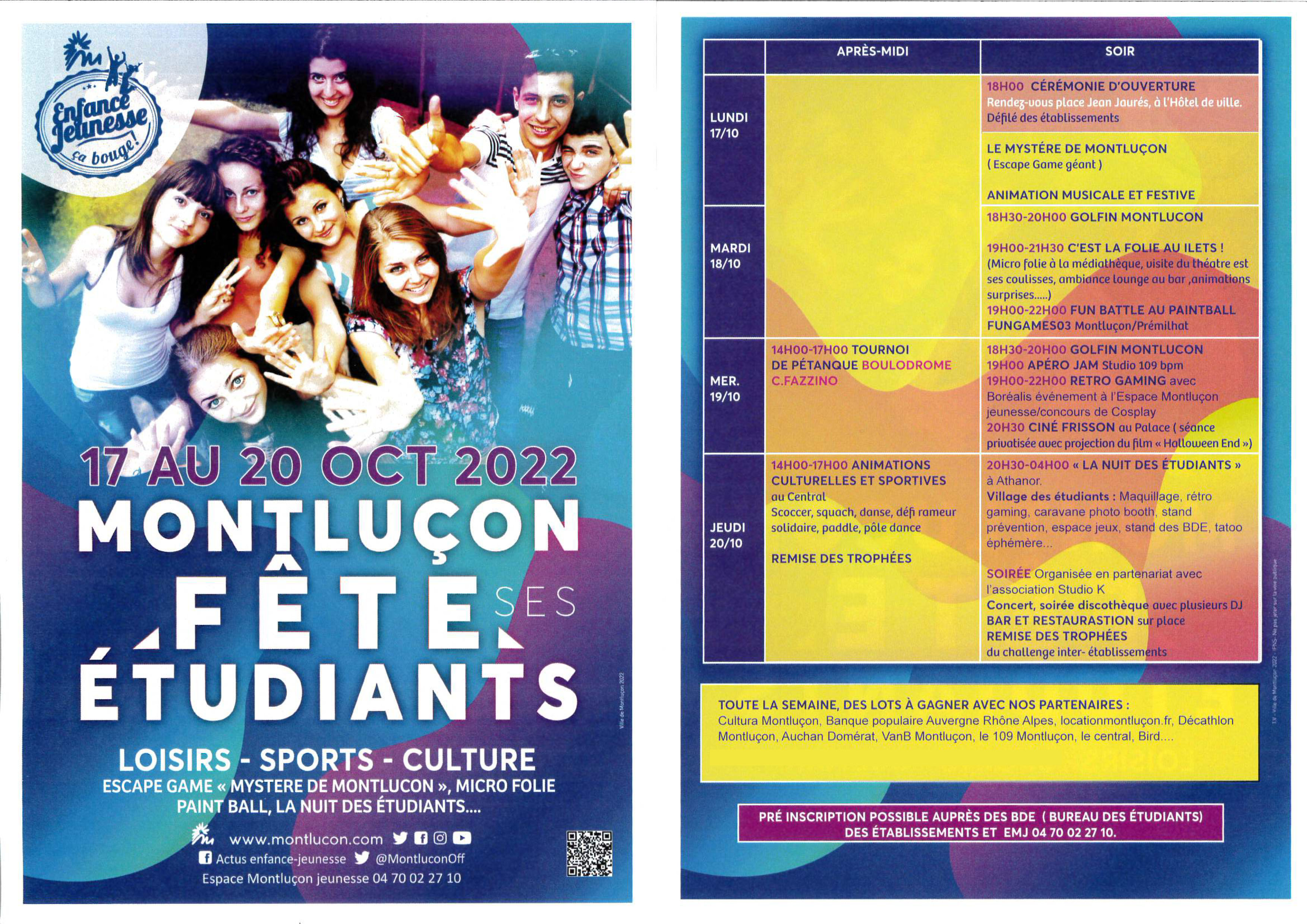 Programme Montluçon fête ses étudiants